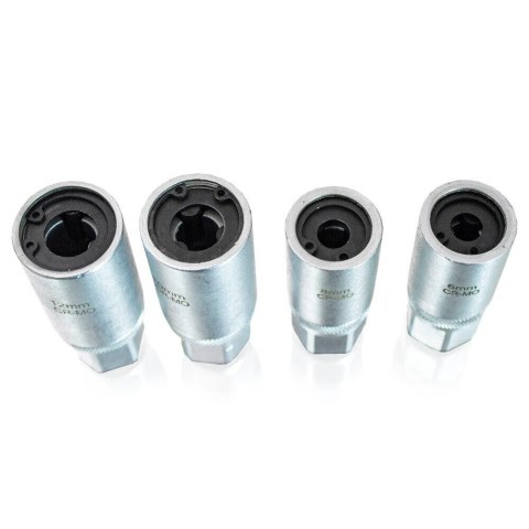 Zestaw wkrętaków do śrub dwustronnych 4 wkrętaki 1/2" 6-12mm Zestaw wkrętaków do śrub dwustronnych 4 wkrętaki 1/2" 6-12mm