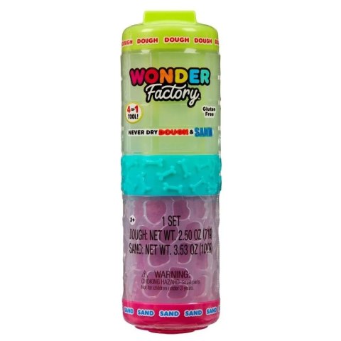 Wonder Factory Never Dry Dough&Sand Green Pink Wonder Factory Never Dry Dough&Sand Green Pink