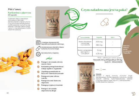 Kurkumina z piperyną 95% 60 kaps. Kurkumina z piperyną 95% 60 kaps.