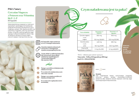 Cytrynian Magnezu z Potasem oraz Witaminą B6 P-5-P Cytrynian Magnezu z Potasem oraz Witaminą B6 P-5-P
