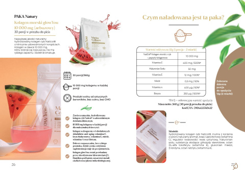Kolagen morski glowYou 5.000 mg (arbuzowy) - 30 porcji/180 g do picia