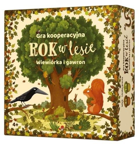 Rok w lesie. Wiewiórka i gawron Rok w lesie. Wiewiórka i gawron