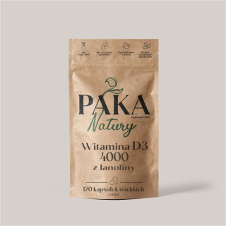 Witamina D3 4000 z lanoliny 120 kapsułek miękkich