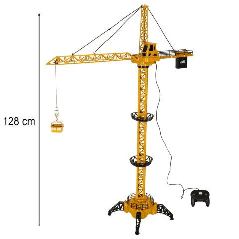 DŹWIG ŻURAW BUDOWLANY ZDALNIE STEROWANY RC Z HAKIEM 4CH 128CM