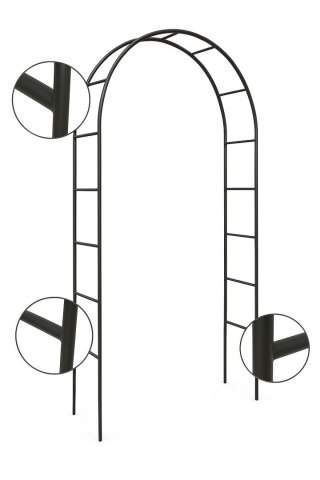 Pergola ogrodowa na róże pnącza czarna