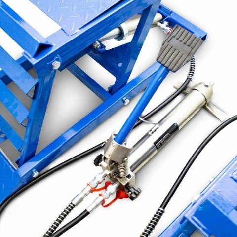 RAMPA RAMPY HYDRAULICZNE WARSZTATOWE KOMPLET 2 SZTUKI Z PODNOŚNIKIEM