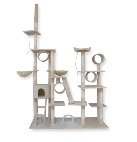 Olbrzymi drapak dla kota Plac Zabaw drzewko z legowiskiem XXL 250 cm wysoki