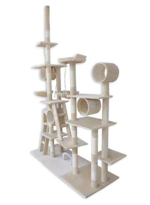 Olbrzymi drapak dla kota Plac Zabaw drzewko z legowiskiem XXL 250 cm wysoki