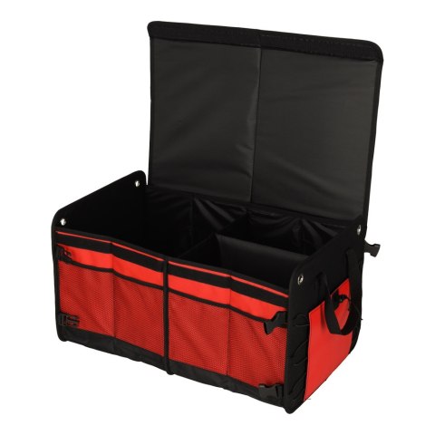 Organizer do bagażnika torba do samochodu czarny czerwony 58x37x32