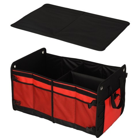 Organizer do bagażnika torba do samochodu czarny czerwony 58x37x32