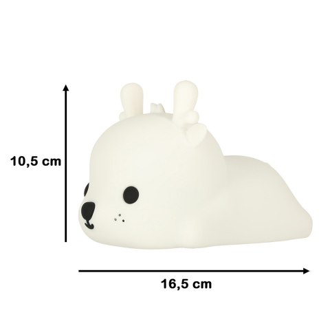 LAMPKA NOCNA DLA DZIECI DOTYKOWA SILIKONOWA 8 LED USB JELONEK