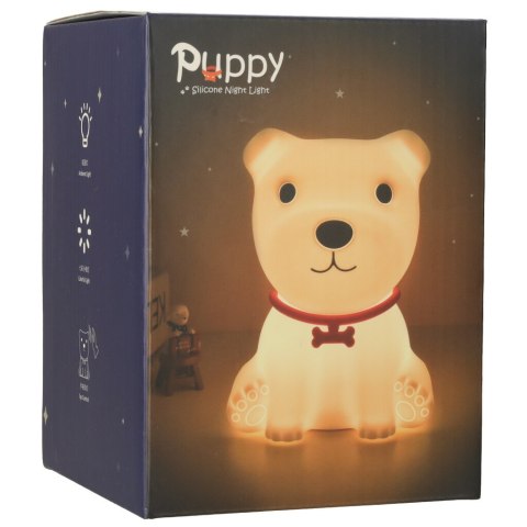 LAMPKA NOCNA DLA DZIECI SILIKONOWA 8 LED USB BIAŁA PIESEK