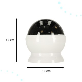 LAMPKA NOCNA PROJEKTOR GWIAZD 2W1 USB BIAŁA