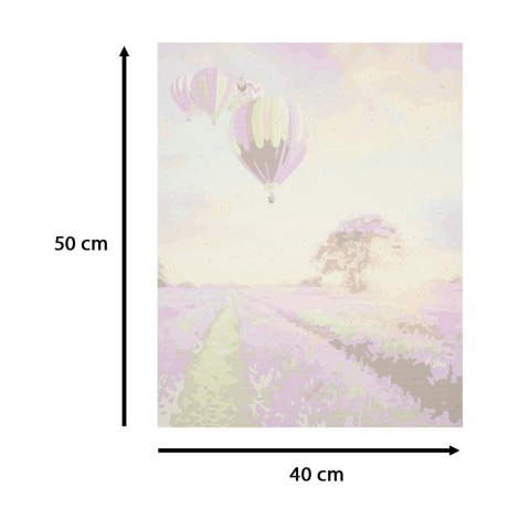 MALOWANIE PO NUMERACH OBRAZ 50X40CM POLE LAWENDOWE