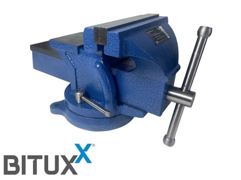 Imadło Ślusarskie Stołowe z żeliwa szczęki BITUXX 150mm Obrotowe 360 stopni