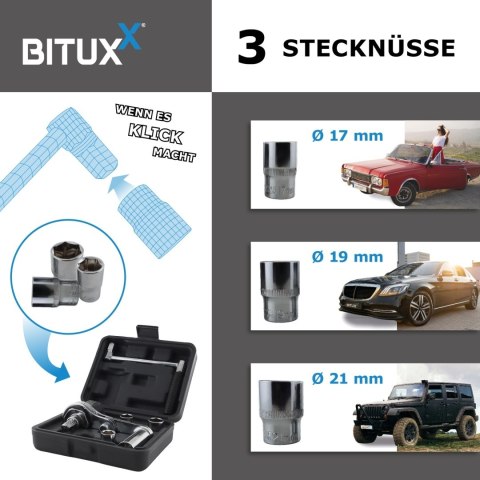 Klucz dynamometryczny w walizce z nasadkami w zestawie komplet wandamowo-chromowy
