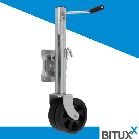 Koło podporowe do przyczepy korbowe regulowane na wysokość 900 kg Bituxx
