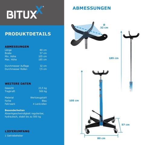 Mobilny podnośnik warsztatowy podnośnik hydrauliczny stabilny do skrzyń biegów