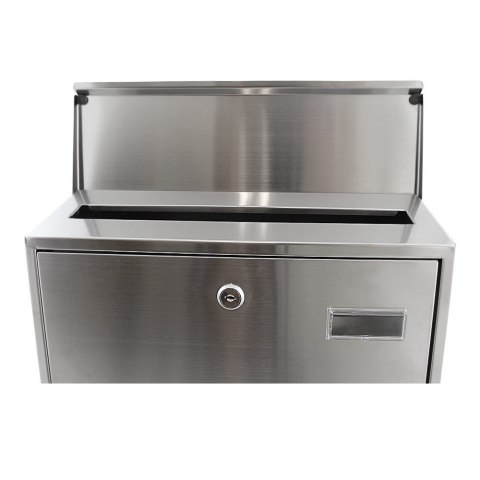 NAŚCIENNA SKRZYNKA POCZTOWA NA LISTY ZE STALI NIERDZEWNEJ NOWOCZESNA