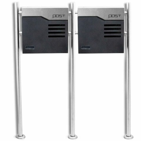 Nowoczesna Skrzynka na listy Pocztowa wolnostojąca z gazetnikiem