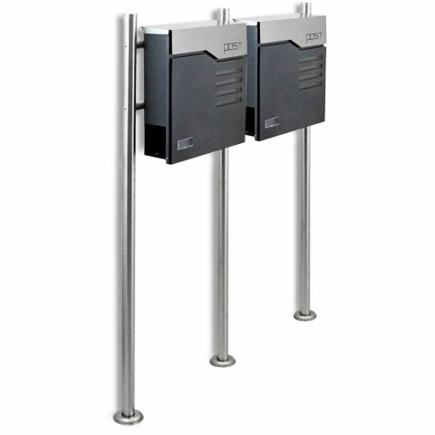 Nowoczesna Skrzynka na listy Pocztowa wolnostojąca z gazetnikiem