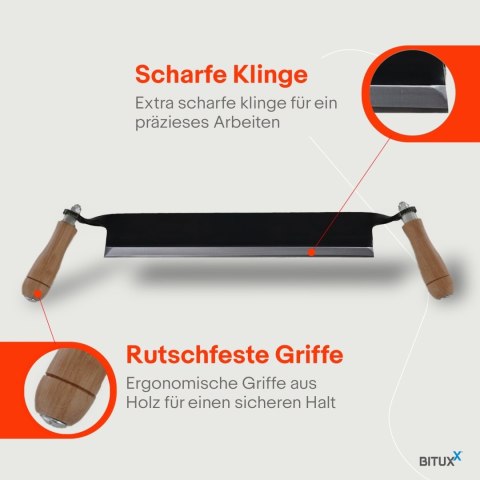 Piła do drewna, piła do cięcia wzdłużnego, strug, dłuto, skrobak proste 10'' Bituxx