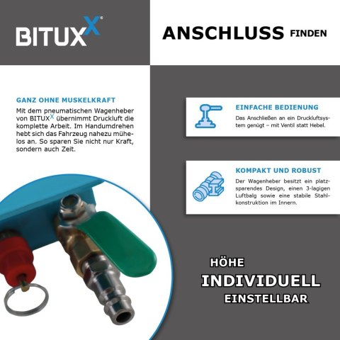Podnośnik pneumatyczny samochodowy bałwanek niezawodny do warsztatu garażu lewarek podnośnik