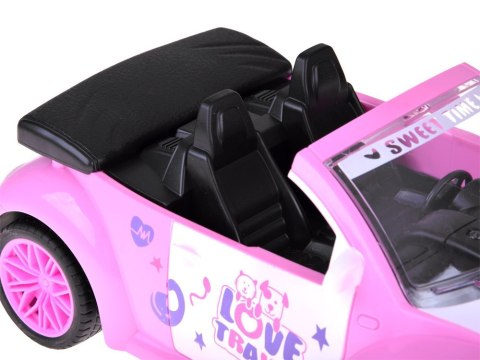 Autko dla lalki Różowy Samochód Cabrio z pilotem dla dziewczynek ZA5908