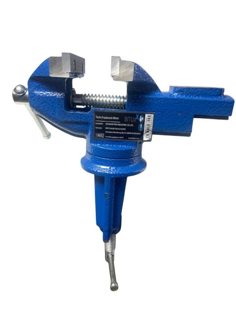 Profesjonalne imadło ślusarskie stołowe 60 mm żeliwne, mocowane na zacisk