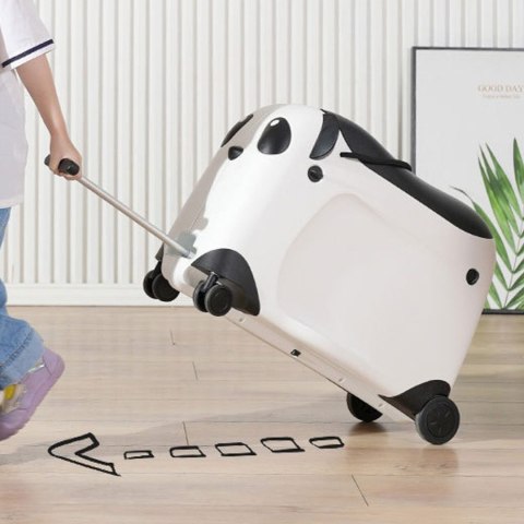 Walizka dziecięca z siedziskiem | Jeździk na kółkach do samolotu morelowa