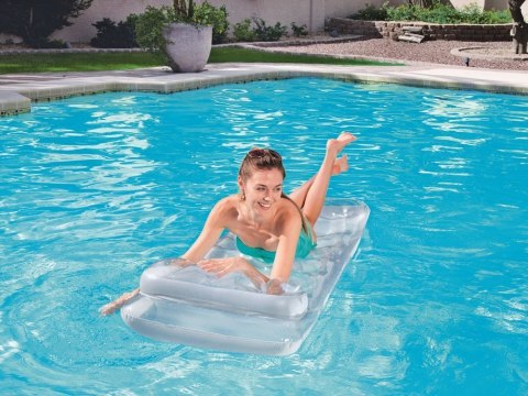 Bestway Dmuchany materac plażowy z zagłówkiem METAL 188x71cm 43024