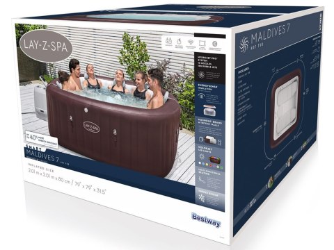 Bestway Lay-z-Spa Maldives Pro7 2025 jacuzzi WiFi aplikacja LED 5-7os 6001U