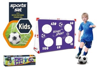 Bramka piłkarska z płachtą do celowania