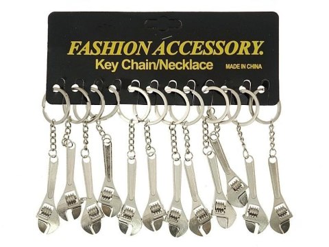 Brelok klucz francuski metalowy (12szt)