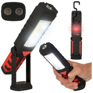 LAMPA WARSZTATOWA LATARKA 3W1 5 TRYBÓW USB MAGNES HAK AKUMULATOR 1200 MAH 200 LM KAFUWELL