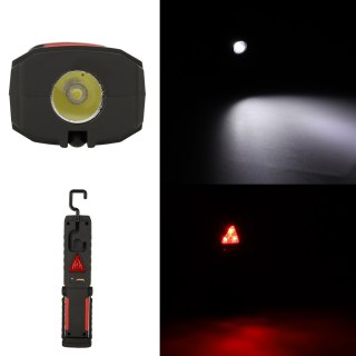 LAMPA WARSZTATOWA LATARKA 3W1 5 TRYBÓW USB MAGNES HAK AKUMULATOR 1200 MAH 200 LM KAFUWELL