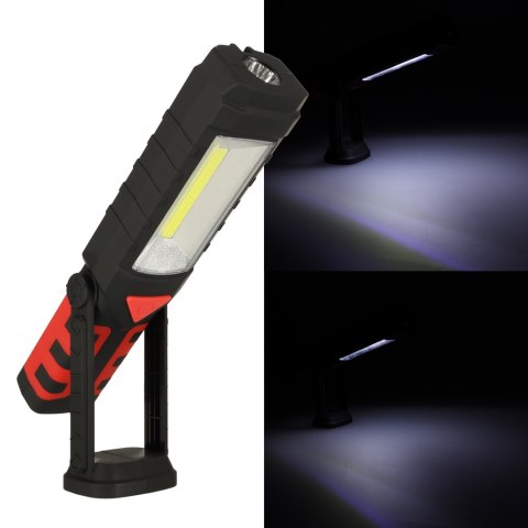 LAMPA WARSZTATOWA LATARKA 3W1 5 TRYBÓW USB MAGNES HAK AKUMULATOR 1200 MAH 200 LM KAFUWELL