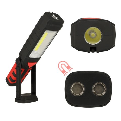 LAMPA WARSZTATOWA LATARKA 3W1 5 TRYBÓW USB MAGNES HAK AKUMULATOR 1200 MAH 200 LM KAFUWELL