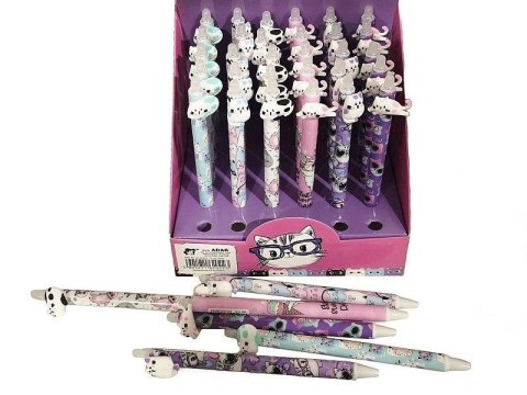 Długopis z ozdobną końcówką - kotek (36szt)