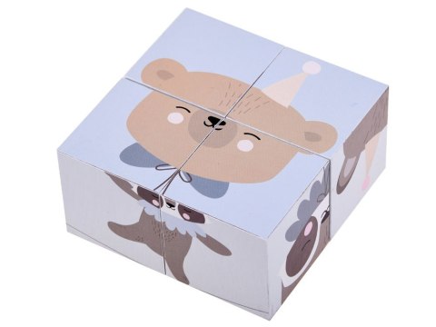 Drewniane Klocki puzzle zwierzątka obrazki ZA4114