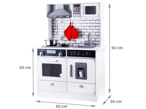 Duża kuchnia drewniana STYL SKANDYNAWSKI Światło + dźwięk AKCESORIA ZA3717