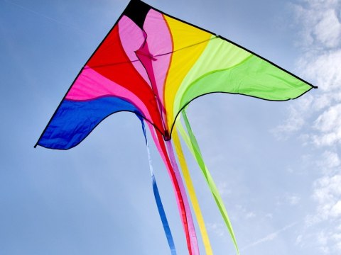 Duży Lekki LATAWIEC z kolorowymi wstążkami 190x100cm ZA5571