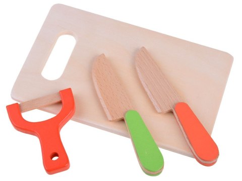 Duży zestaw DREWNIANE WARZYWA OWOCE na magnes do krojenia SKRZYNKA ZA4121