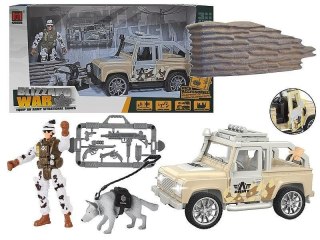 Jeep wojskowy z akcesoriami