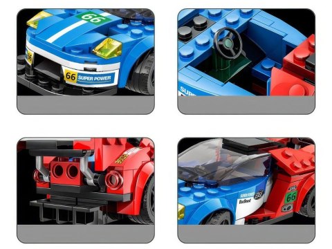 Klocki techniczne Sportowe auto NIEBIESKO-CZERWONE 138-elementów ZA5744