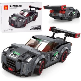 Klocki techniczne Sportowe auto SZARE 166-elementów + naklejki ZA5743