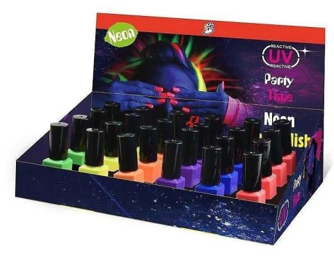 Lakier wodny do paznokci 7,45ml neon UV (24szt)