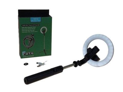 Lampa pierścieniowa do zdjęć obrotowa ze statywem