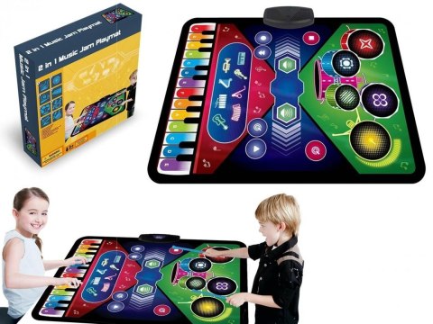 Mata muzyczna 2w1 Pianino + instrumenty