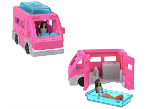 Mattel Mini Barbie Land Lalka turystka + autko kamper ZA6038 C